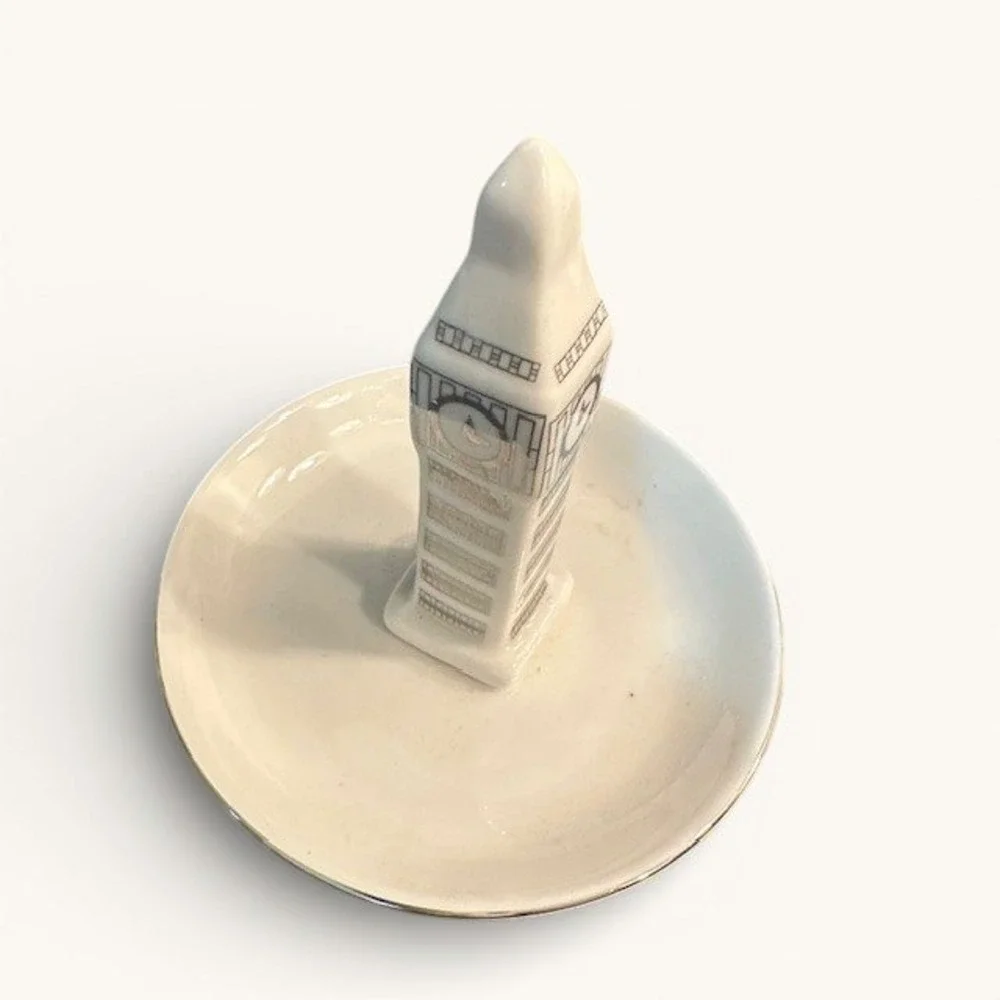 Big Ben London Tower Ring Holder Dish Trinket Tray‎ Decorative Ceramic